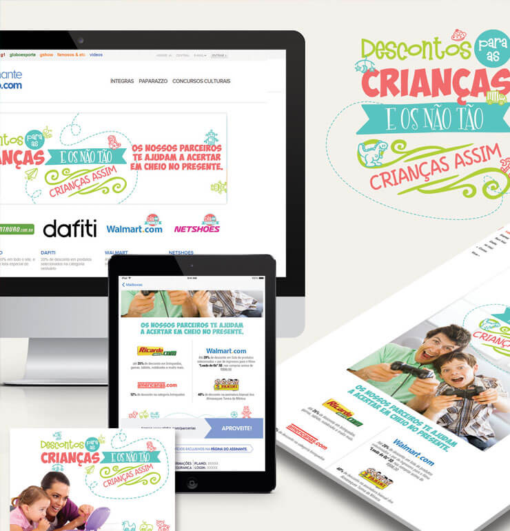 Newsletter Descontos para as crianças - globo.com